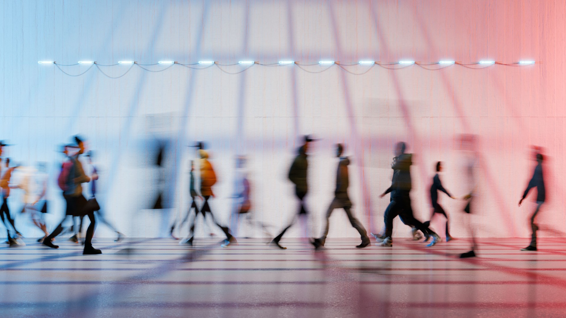 Crowd motion blur